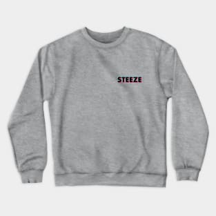 Steeze Glitch Black Small Logo Crewneck Sweatshirt